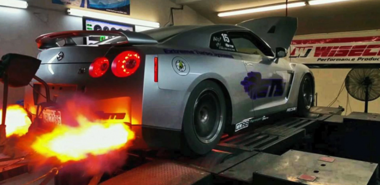 Nissan skyline jumps off dyno #5