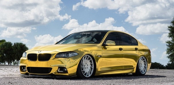 Midas' Golden BMW 5-Series on Limited Edition Vossen VLE-1