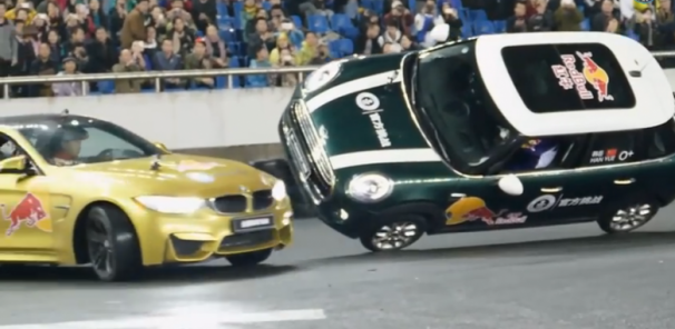 World Record For Drifting Around Car on Two Wheels Set in BMW M4